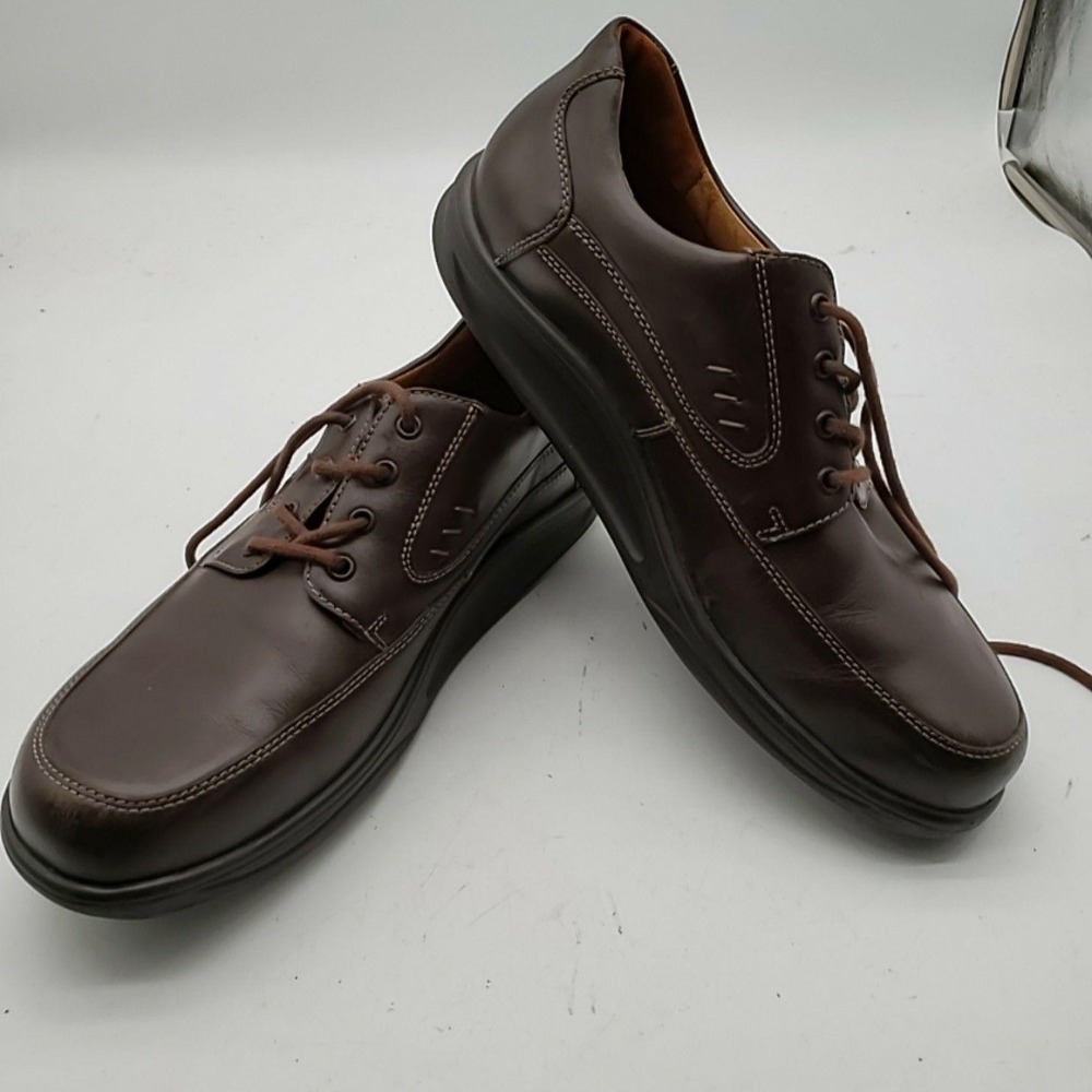 Waldlaufer Shoes Mens Size 11 Brown Leather Lace Up Casual Comfort Sneakers Wide